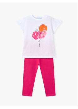 Mayoral Komplet top i legginsy 3726 Biały Regular Fit ze sklepu MODIVO w kategorii Komplety dziewczęce - zdjęcie 188127169