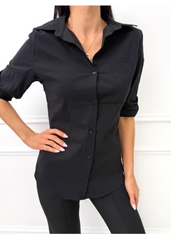 Czarna Damska Koszula Slim ze sklepu ModnaKiecka.pl w kategorii Koszule damskie - zdjęcie 188127565