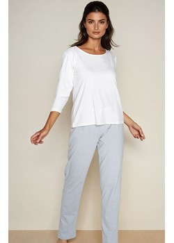 Piżama damska z długimi spodniami w kropki Candice, Kolor niebieski, Rozmiar S, Momenti per me ze sklepu Intymna w kategorii Piżamy damskie - zdjęcie 188127788