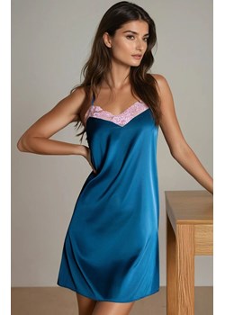 Satynowa koszulka nocna damska Eternity, Kolor szmaragdowy, Rozmiar S, Momenti per me ze sklepu Intymna w kategorii Koszule nocne - zdjęcie 188127797