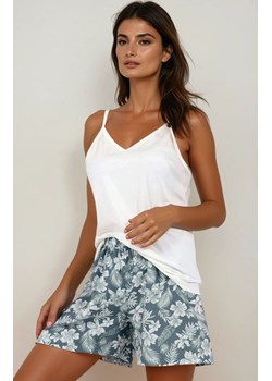 Krótka piżama damska Night Charm, Kolor biało-zielony, Rozmiar S, Momenti per me ze sklepu Intymna w kategorii Piżamy damskie - zdjęcie 188127816