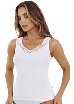 Biała koszulka na ramiączkach z koronką Jess, Kolor biały, Rozmiar L, EMILI ze sklepu Primodo w kategorii Podkoszulki i halki - zdjęcie 188127875