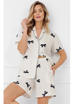 Krótka piżama damska rozpinana Fiocca, Kolor ecru-wzór, Rozmiar S, Italian Fashion ze sklepu Primodo w kategorii Piżamy damskie - zdjęcie 188127946