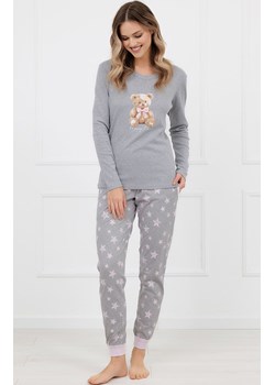 Długa bawełniana piżama damska szara Sara, Kolor szary melanż, Rozmiar M, Italian Fashion ze sklepu Primodo w kategorii Piżamy damskie - zdjęcie 188127955