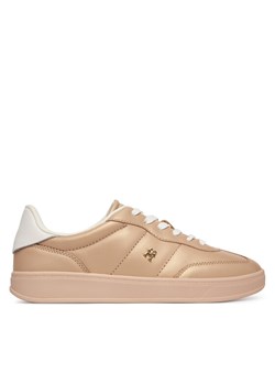 Tommy Hilfiger Sneakersy Th Heritage Shiny Sneaker FW0FW09179 Beżowy ze sklepu MODIVO w kategorii Buty sportowe damskie - zdjęcie 188130198