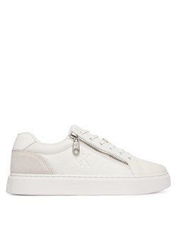 Calvin Klein Sneakersy Classic Cup Laceup Zip Lth YM0YM01437 Biały ze sklepu MODIVO w kategorii Buty sportowe męskie - zdjęcie 188130376