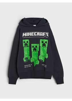 Sinsay - Bluza hoodie z nadrukiem Minecraft - szary ze sklepu Sinsay w kategorii Bluzy chłopięce - zdjęcie 188131649