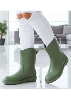 Zielone kalosze gumiaki damskie /D1-1 12743 T356/ ze sklepu Pantofelek24.pl w kategorii Kalosze damskie - zdjęcie 188133038