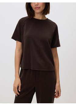 Reserved - T-shirt z modalem - ciemnobrązowy ze sklepu Reserved w kategorii Bluzki damskie - zdjęcie 188133687