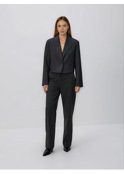 Reserved - Spodnie w prążek - ciemnoszary ze sklepu Reserved w kategorii Spodnie damskie - zdjęcie 188134107