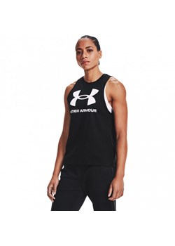 Damski top z nadrukiem Under Armour UA Live Rival Tank - czarny ze sklepu Sportstylestory.com w kategorii Bluzki damskie - zdjęcie 188134157