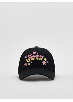Reserved - Czapka z daszkiem z aplikacją - czarny ze sklepu Reserved w kategorii Czapki dziecięce - zdjęcie 188134518