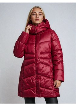 Sinsay - Długa pikowana kurtka z odpinanym kapturem - fioletowy ze sklepu Sinsay w kategorii Kurtki damskie - zdjęcie 188135158