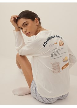 Reserved - Dwuczęściowa piżama z haftem i nadrukiem - jasnoniebieski ze sklepu Reserved w kategorii Piżamy damskie - zdjęcie 188135727