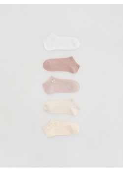 Reserved - 5-pack skarpetek z bawełną - pastelowy róż ze sklepu Reserved w kategorii Skarpetki damskie - zdjęcie 188135748