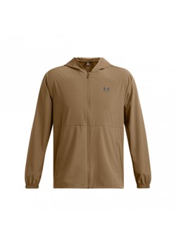 Męska kurtka wiatrówka Under Armour UA Vibe Woven Windbreaker - brązowa ze sklepu Sportstylestory.com w kategorii Kurtki męskie - zdjęcie 188136128