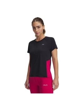 Damska koszulka do biegania Under Armour UA Trail Run Zip SS - czarna ze sklepu Sportstylestory.com w kategorii Bluzki damskie - zdjęcie 188136179