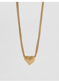 Reserved - Naszyjnik z zawieszką serce - złoty ze sklepu Reserved w kategorii Naszyjniki - zdjęcie 188136575