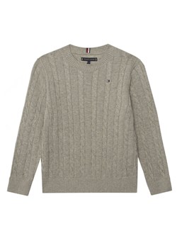 Tommy Hilfiger Sweter KB0KB09753 Szary Regular Fit ze sklepu MODIVO w kategorii Swetry dziewczęce - zdjęcie 188137866