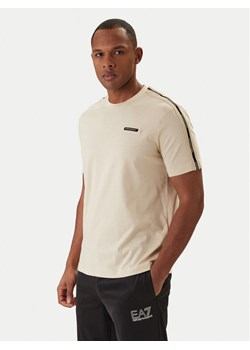 EA7 Emporio Armani T-Shirt 7M001476 AF10375 Beżowy Regular Fit ze sklepu MODIVO w kategorii T-shirty męskie - zdjęcie 188137868
