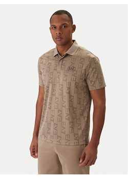 EA7 Emporio Armani Polo 7M001287 AF22277 Beżowy Regular Fit ze sklepu MODIVO w kategorii T-shirty męskie - zdjęcie 188137937