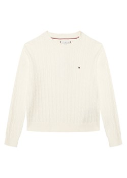 Tommy Hilfiger Sweter KG0KG08848 Écru Regular Fit ze sklepu MODIVO w kategorii Swetry dziewczęce - zdjęcie 188137946