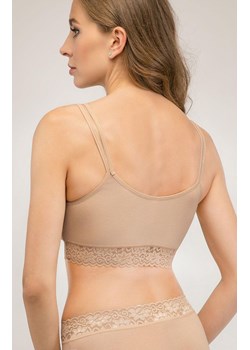 Biustonosz top bawełniany miękki z koronką beżowy 277 Lola, Kolor beżowy, Rozmiar S, KLEO ze sklepu Primodo w kategorii Biustonosze - zdjęcie 188138295
