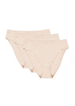 Gorteks 3-pak beżowe figi damskie bawełniane Klara, Kolor beżowy, Rozmiar 36, Gorteks ze sklepu Intymna w kategorii Majtki damskie - zdjęcie 188138376