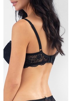 Biustonosz balkonetka koronkowa push-up czarna 322.01 Karina, Kolor czarny, Rozmiar 75B, KLEO ze sklepu Intymna w kategorii Biustonosze - zdjęcie 188138419