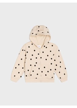 Sinsay - Rozpinana bluza w kropki z kapturem - kremowy ze sklepu Sinsay w kategorii Bluzy dziewczęce - zdjęcie 188139996
