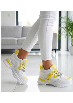 Buty sportowe damskie na koturnie /B3-3 10578 W381/ ze sklepu Pantofelek24.pl w kategorii Buty sportowe damskie - zdjęcie 188140279