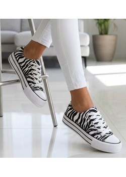 Trampki damskie na platformie Zebra /A8-3 17465 G230/ ze sklepu Pantofelek24.pl w kategorii Trampki damskie - zdjęcie 188140336