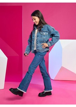 Sinsay - Jeansy flare z efektem sprania - niebieski ze sklepu Sinsay w kategorii Spodnie dziewczęce - zdjęcie 188140926