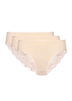 Gorteks 3-pak beżowych bawełnianych fig z koronkowym tyłem Eliza, Kolor beżowy, Rozmiar 36, Gorteks ze sklepu Primodo w kategorii Majtki damskie - zdjęcie 188141516