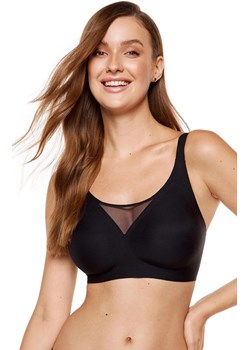 Gorteks czarny biustonosz miękki soft bez fiszbin plus size Misty, Kolor czarny, Rozmiar 36, Gorteks ze sklepu Primodo w kategorii Biustonosze - zdjęcie 188141538