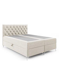 Kremowe nowoczesne lóżko kontynentalne 5 rozmiarów - Lunavello 4X ze sklepu Edinos.pl w kategorii Łóżka i materace - zdjęcie 188141619