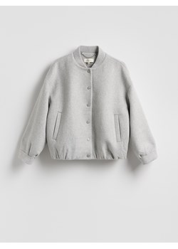 Reserved - Kurtka bomberka z wełną - szary ze sklepu Reserved w kategorii Kurtki damskie - zdjęcie 188141639