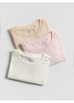 Reserved - Bawełniany t-shirt 3 pack - wielobarwny ze sklepu Reserved w kategorii Bluzki dziewczęce - zdjęcie 188141876