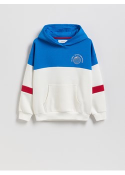 Reserved - Bluza oversize z kapturem - niebieski ze sklepu Reserved w kategorii Bluzy chłopięce - zdjęcie 188141959