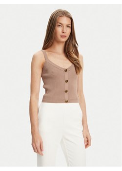 Guess Top W5YR10 Z0130 Brązowy Regular Fit ze sklepu MODIVO w kategorii Bluzki damskie - zdjęcie 188142128