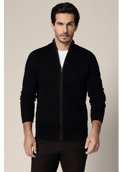 Sweter Czarny Bawełniany Algar ze sklepu Lancerto S.A. w kategorii Swetry męskie - zdjęcie 188142227