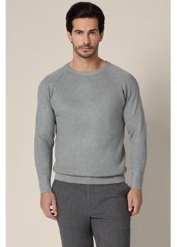 Sweter Szary z Wiskozą Baldir ze sklepu Lancerto S.A. w kategorii Swetry męskie - zdjęcie 188142229
