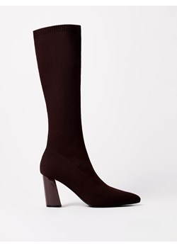 Mohito - Kozaki na obcasie - ciemnobrązowy ze sklepu Mohito w kategorii Kozaki damskie - zdjęcie 188142467