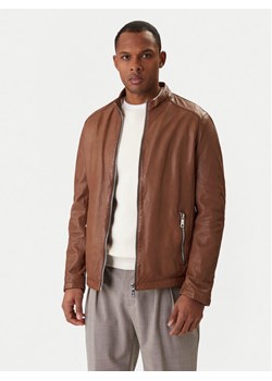Milestone Kurtka skórzana Oliverio 611099 60770 Brązowy Regular Fit ze sklepu MODIVO w kategorii Kurtki męskie - zdjęcie 188143047
