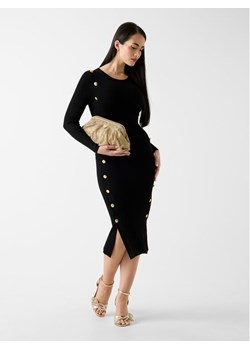 Guess Sukienka dzianinowa W6RK06 Z2YJ2 Czarny Regular Fit ze sklepu MODIVO w kategorii Sukienki - zdjęcie 188143056