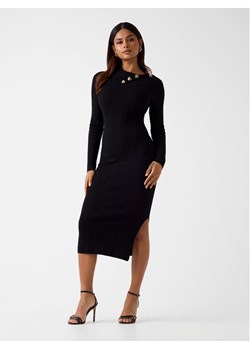 Guess Sukienka dzianinowa W6RK01 Z2YJ2 Czarny Regular Fit ze sklepu MODIVO w kategorii Sukienki - zdjęcie 188143058