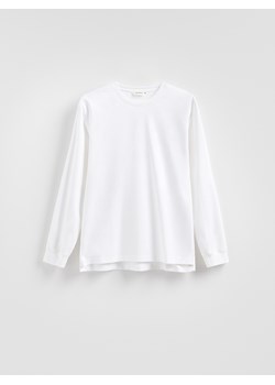 Reserved - Longsleeve z bawełną - biały ze sklepu Reserved w kategorii T-shirty męskie - zdjęcie 188143735