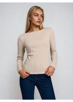 Sinsay - Koszulka z długim rękawem - beżowy ze sklepu Sinsay w kategorii Bluzki damskie - zdjęcie 188143909