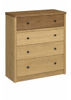 Loftowa komoda z 4 szufladami dąb cremona + dąb lefkas E4-G85 ze sklepu Edinos.pl w kategorii Komody - zdjęcie 188143946