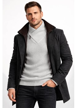 Sweter męski z kominem jasno-szary Recea ze sklepu Recea.pl w kategorii Swetry męskie - zdjęcie 188144667